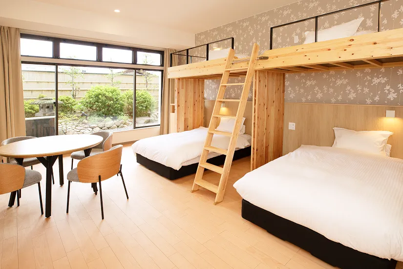 「凜灯／りんとう」庭園ビュー付きロフトベッドルーム