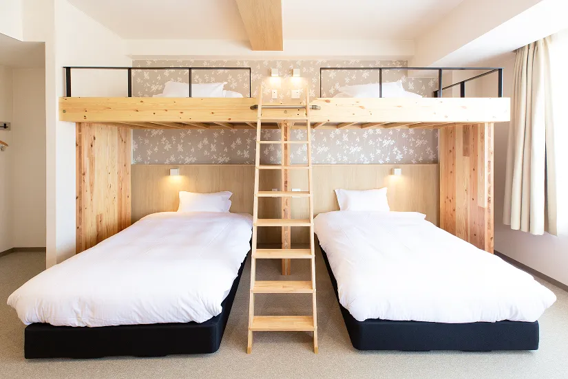 「琴音海風／ことねかいふう」ロフトとツインベッド