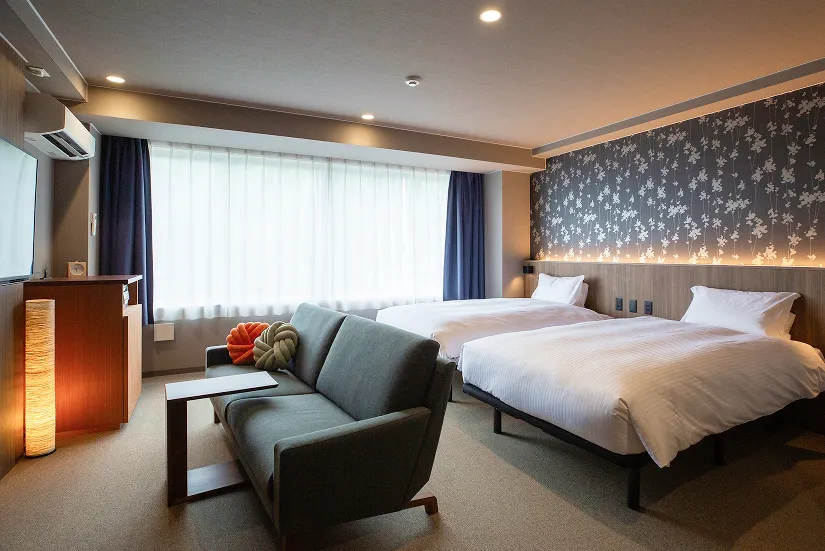 「月雅／つきみやび」スタンダードツインルーム全体