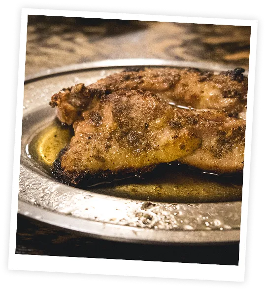 門前町の飲食店で夕食